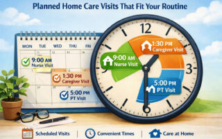 Planned home care visits that fit your routine